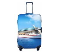 BWLHJKE Travel Luggage Cover for Suitcase Tsa Approved, Washable Elastic Suitcase Protector, Cruise Ship Suitcase Cover Anti-scratch Baggage Cover Fits 22-24 Inch Luggage Sleeve, Black, M