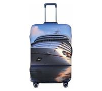 BWLHJKE Travel Luggage Cover for Suitcase Tsa Approved, Washable Elastic Suitcase Protector, Cruise Ships Suitcase Cover Anti-scratch Baggage Cover Fits 22-24 Inch Luggage Sleeve, Black, S