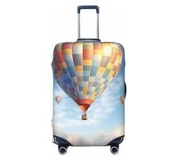 BWLHJKE Travel Luggage Cover for Suitcase Tsa Approved, Washable Elastic Suitcase Protector, Flying Hot Air Balloon Suitcase Cover Anti-scratch Baggage Cover Fits 22-24 Inch Luggage Sleeve, Black, XL