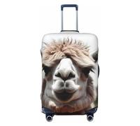 BWLHJKE Travel Luggage Cover for Suitcase Tsa Approved, Washable Elastic Suitcase Protector, Funny Alpaca Llama Suitcase Cover Anti-scratch Baggage Cover Fits 22-24 Inch Luggage Sleeve, Black, XL