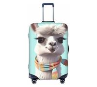 BWLHJKE Travel Luggage Cover for Suitcase Tsa Approved, Washable Elastic Suitcase Protector, Funny Cartoon Llama Suitcase Cover Anti-scratch Baggage Cover Fits 22-24 Inch Luggage Sleeve, Black, M