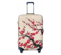 BWLHJKE Travel Luggage Cover for Suitcase Tsa Approved, Washable Elastic Suitcase Protector, Japanese Floral Cherry Blossom Suitcase Cover Anti-scratch Baggage Cover Fits 22-24 Inch Luggage Sleeve,