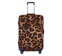 BWLHJKE Travel Luggage Cover for Suitcase Tsa Approved, Washable Elastic Suitcase Protector, Leopard Print Suitcase Cover Anti-scratch Baggage Cover Fits 22-24 Inch Luggage Sleeve, Black, XL