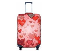 BWLHJKE Travel Luggage Cover for Suitcase Tsa Approved, Washable Elastic Suitcase Protector, Love Heart Shape Suitcase Cover Anti-scratch Baggage Cover Fits 22-24 Inch Luggage Sleeve, Black, M