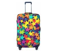 BWLHJKE Travel Luggage Cover for Suitcase Tsa Approved, Washable Elastic Suitcase Protector, Many Stars Suitcase Cover Anti-scratch Baggage Cover Fits 22-24 Inch Luggage Sleeve, Black, M
