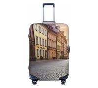 BWLHJKE Travel Luggage Cover for Suitcase Tsa Approved, Washable Elastic Suitcase Protector, Poland's Historic Center Street Suitcase Cover Anti-scratch Baggage Cover Fits 22-24 Inch Luggage Sleeve,