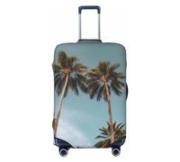 BWLHJKE Travel Luggage Cover for Suitcase Tsa Approved, Washable Elastic Suitcase Protector, Tall Tropical Palm Trees Suitcase Cover Anti-scratch Baggage Cover Fits 22-24 Inch Luggage Sleeve, Black, S