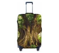 BWLHJKE Travel Luggage Cover for Suitcase Tsa Approved, Washable Elastic Suitcase Protector, Thick Tree Suitcase Cover Anti-scratch Baggage Cover Fits 22-24 Inch Luggage Sleeve, Black, XL