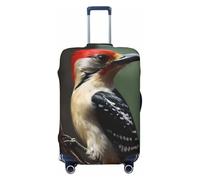 BWLHJKE Travel Luggage Cover for Suitcase Tsa Approved, Washable Elastic Suitcase Protector, Woodpecker Suitcase Cover Anti-scratch Baggage Cover Fits 22-24 Inch Luggage Sleeve, Black, M