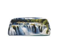 BWLHJKE Waterfalls on Krka River Makeup Bag for Women Men Travel Toiletry Bag Aesthetic Purse Pouch Large Pencil Case, Silver, One Size