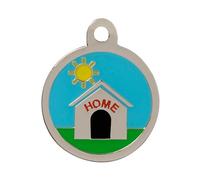 BWM Custom Engraved Pet ID Tag - Personalized Dog & Cat Tag | Laser Engraved with Free Custom Text | Strong Steel Split Ring, Various Designs & Sizes - Kennel, Small