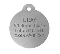 BWM Stainless Steel Personalized Pet ID Tag | Laser Engraved & Durable | Custom Engraving for Dogs & Cats