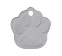 BWM Stainless Steel Personalized Pet ID Tags Dog Tags | Dog Tag for Pets Laser Engraved & Personalised | ID Tags for Dogs & Cats | Durable, Strong & Deeply Engraved - Large, Paw Print