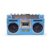 BWOFJGWH Cassette Player Fm Radio Boombox Bluetooth Speaker Classic Aesthetic With Carry Handle Four With Audio Capture Suitable for holiday gatherings garages study rooms, Blue