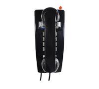 BWOFJGWH Vintage Wall Telephone Metal Bell Indicator Lights Adjustable Volume Suitable for Room Garage, Black