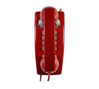BWOFJGWH Vintage Wall Telephone Metal Bell Indicator Lights Adjustable Volume Suitable for Room Garage, Red