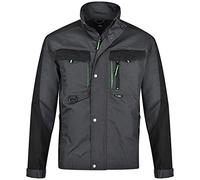 BWOLF Brave Men's Work Jacket, Multifunctional Work Jacket, Waistband Jacket, Multi-Pockets, Sleeves, Reinforced with 600D Polyester, Grey/Green, L
