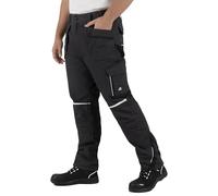 BWOLF Drift Ice Men's Winter Work Trousers Waterproof Cold and Windproof with Reflective Elements, black/grey, XL