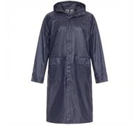 BWOLF POSEIDON Men's Raincoat, Waterproof Long Rain Jacket, Outdoor Reusable Rainwear with Hood, blue, 3XL