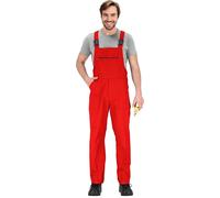 BWOLF Slater Men's Dungarees | Work Trousers with Bib | Work Bib and Brace Overalls Men | Protective Dungarees | All Seasons, red, M