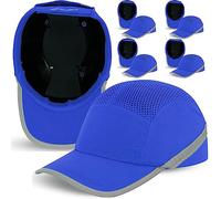 BWOLF TRIVOR Safety Cap for Men with ABS Plastic Shell EN 812 with Reflective Strips (5 Pack), Blue