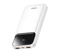 Bwoo External Battery 10000 mAh 22.5W with USB-C + 2 USB LED Display, White