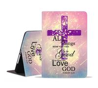 BWOOLL Case for iPad (A16) 11th Generation 11 Inch 2025, iPad 10th Generation 10.9 Inch 2022, Slim Lightweight PU Leather Stand Cover with Auto Wake/Sleep, Quotes Bible Verse Romans 8:28