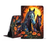 BWOOLL Case for Samsung Galaxy Tab A11 Plus 2025 / Samsung Galaxy Tab A9 Plus 2023 11 Inch, Slim Lightweight PU Leather Stand Cover with Auto Wake/Sleep, Horse Under The Moon