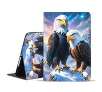 BWOOLL Case for Samsung Galaxy Tab A11 Plus 2025 / Samsung Galaxy Tab A9 Plus 2023 11 Inch, Slim Lightweight PU Leather Stand Cover with Auto Wake/Sleep, American Bald Eagle