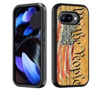 BWOOLL Designed for Google Pixel 10a Case, Heavy Duty 3 in 1 Hybrid Hard PC & Soft Silicone Shockproof Drop Protection Case for Google Pixel 10a 2026, American Flag Constitution We The People