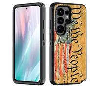 BWOOLL for Samsung Galaxy S26 Ultra Case, Heavy Duty 3 in 1 Hybrid Hard PC & Soft Silicone Shockproof Drop Protection Case for Galaxy S26 Ultra 5G 6.9", American Flag Constitution We The People