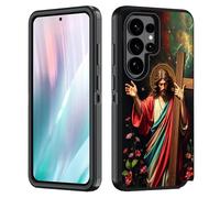 BWOOLL for Samsung Galaxy S26 Ultra Case, Heavy Duty 3 in 1 Hybrid Hard PC & Soft Silicone Shockproof Drop Protection Case for Galaxy S26 Ultra 5G 6.9" 2026, Christian Jesus Holy Cross