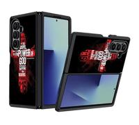 BWOOLL for Samsung Galaxy Z Fold 7 Case, Military Grade Heavy Duty Shockproof Drop Folding Stylish Protective Cover for Samsung Galaxy Z Fold 7 5G 2025, Cross Bible Verse Quotes Romans 1:16