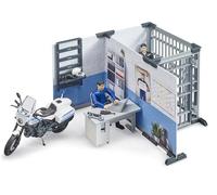 bWorld Police Station with Police Motorcycle and Figure