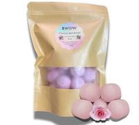 BWOW Rose Bath Bombs 20 Mini Bath Fizzers Aromatherapy Bath Soak Relaxing Home Spa Body Care Natural Rose Scent Moisturising Self Care for Women Men & Teens Vegan 285g Pouch