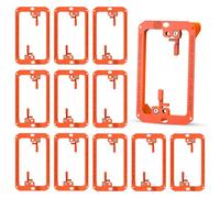 BWP - Low Voltage Mounting Brackets 1 Gang for Drywall Outlet Cable Pass Through Wall Plates -Cable Wall Plate Bracket for Old Work, Telephone Wires, Network Cable, HDMI, Speaker Wire(12-Pack)