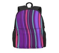 BWPDPXFJ a linear design -Print 30L Travel Backpack Casual Hiking Daypack With Laptop Sleeve For University Commute & Outdoor Use.