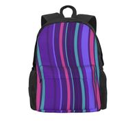 BWPDPXFJ a linear design -Print 30L Travel Backpack Casual Hiking Daypack With Laptop Sleeve For University Commute & Outdoor Use.