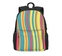 BWPDPXFJ a linear design -Print 30L Travel Backpack Casual Hiking Daypack With Laptop Sleeve For University Commute & Outdoor Use.