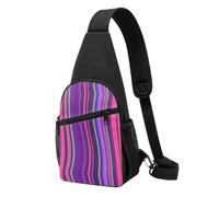 BWPDPXFJ a linear design -Print Casual Crossbody Chest Bag Men, Lightweight Sling Bag For Travel, Adjustable Shoulder Chest Pack, Anti-Wrinkle.