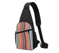 BWPDPXFJ a linear design -Print Casual Crossbody Chest Bag Men, Lightweight Sling Bag For Travel, Adjustable Shoulder Chest Pack, Anti-Wrinkle.