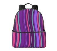 BWPDPXFJ a linear design -Print Urban Commuter Stylish Lightweight Backpack For Travel & School, Versatile Daypack For Women With Padded Straps.