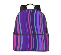 BWPDPXFJ a linear design -Print Urban Commuter Stylish Lightweight Backpack For Travel & School, Versatile Daypack For Women With Padded Straps.