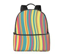 BWPDPXFJ a linear design -Print Urban Commuter Stylish Lightweight Backpack For Travel & School, Versatile Daypack For Women With Padded Straps.