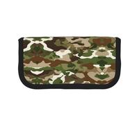 BWPDPXFJ Abstract Camouflage Print -Print Large Capacity Canvas Pencil Case - Soft Multi-Compartment Organizer with Zippered Mesh Pocket for School Stationery & Travel Makeup Bag.