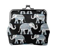 BWPDPXFJ Aztec Elephant -Print Travel Coin Purse with Wrist Strap, RFID Blocking & TSA Approved Compact Wallet for Swimming, Beach, Gift Set for Women.