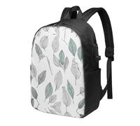 BWPDPXFJ Basil Thyme Dill & Rosemary -Print 17-Inch Laptop Backpack For Students & Commuters, Water-Resistant Polyester, Lightweight Ergonomic Hiking & Travel Backpack With Laptop Sleeve.