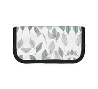 BWPDPXFJ Basil Thyme Dill & Rosemary -Print Large Capacity Canvas Pencil Case - Soft Multi-Compartment Organizer with Zippered Mesh Pocket for School Stationery & Travel Makeup Bag.