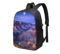 BWPDPXFJ Beauty Grand Canyon -Print 17-Inch Laptop Backpack For Students & Commuters, Water-Resistant Polyester, Lightweight Ergonomic Hiking & Travel Backpack With Laptop Sleeve.