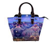 BWPDPXFJ Beauty Grand Canyon -Print Leather Crossbody Bag With Rivets, Adjustable Strap, Multiple Pockets For Women, School Office Travel.